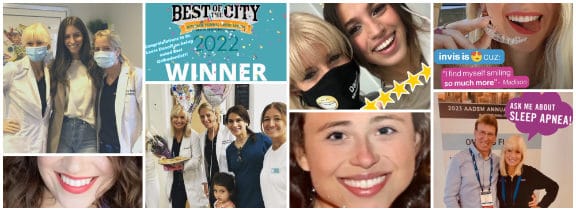 Collage of social media posts from Danoff Orthodontics